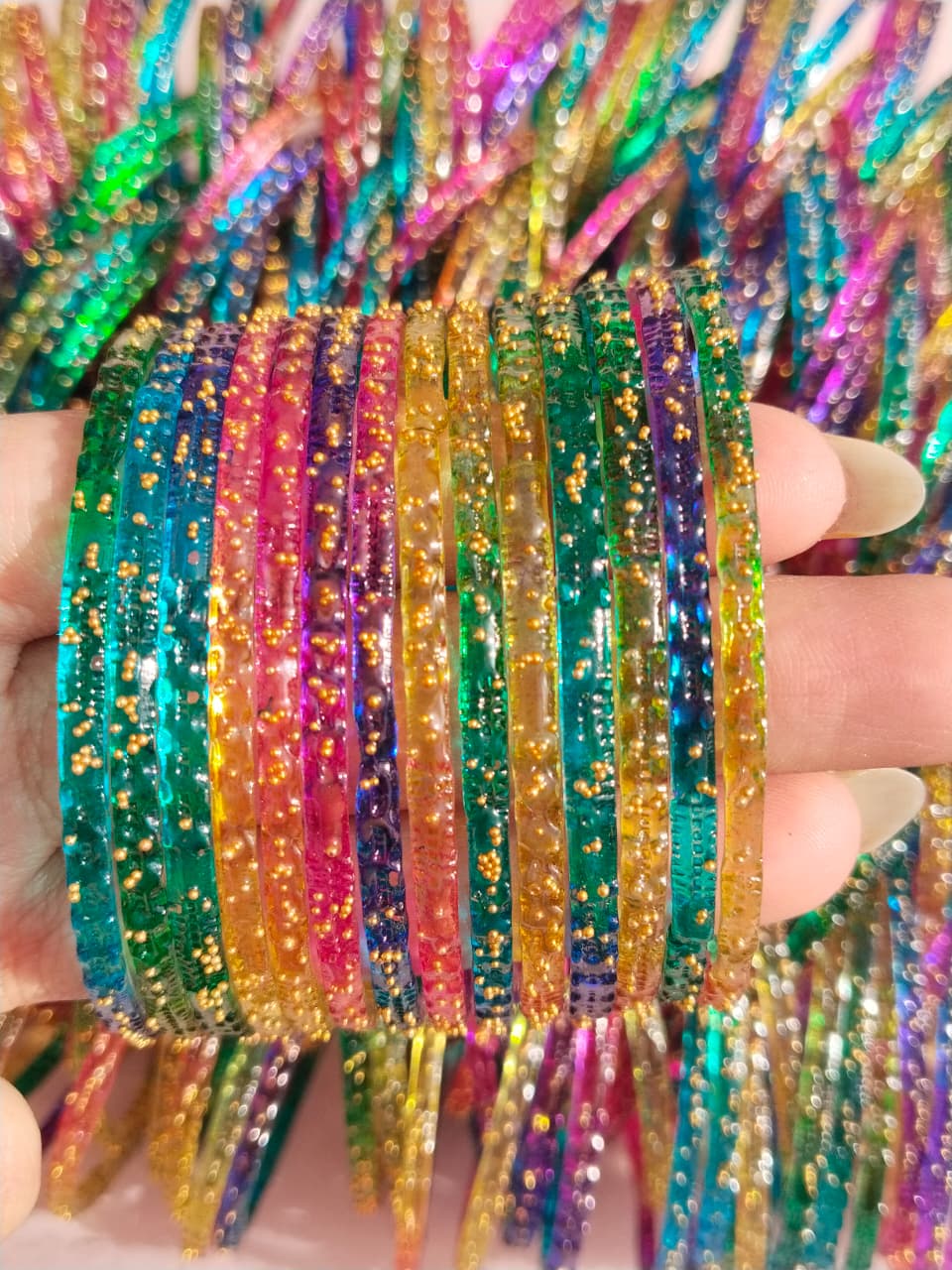 Pakistani Raindrops Bangles in Multi Colors
