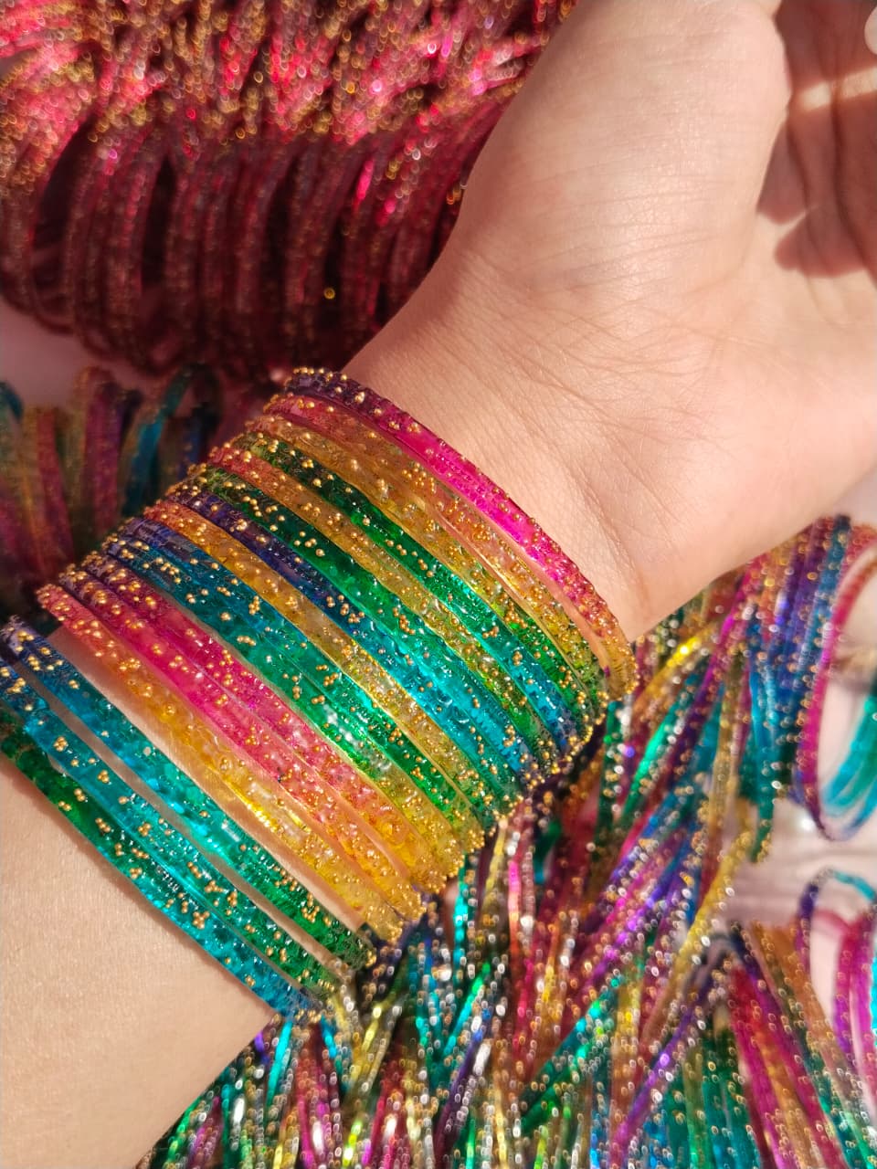 Pakistani Raindrops Bangles in Multi Colors
