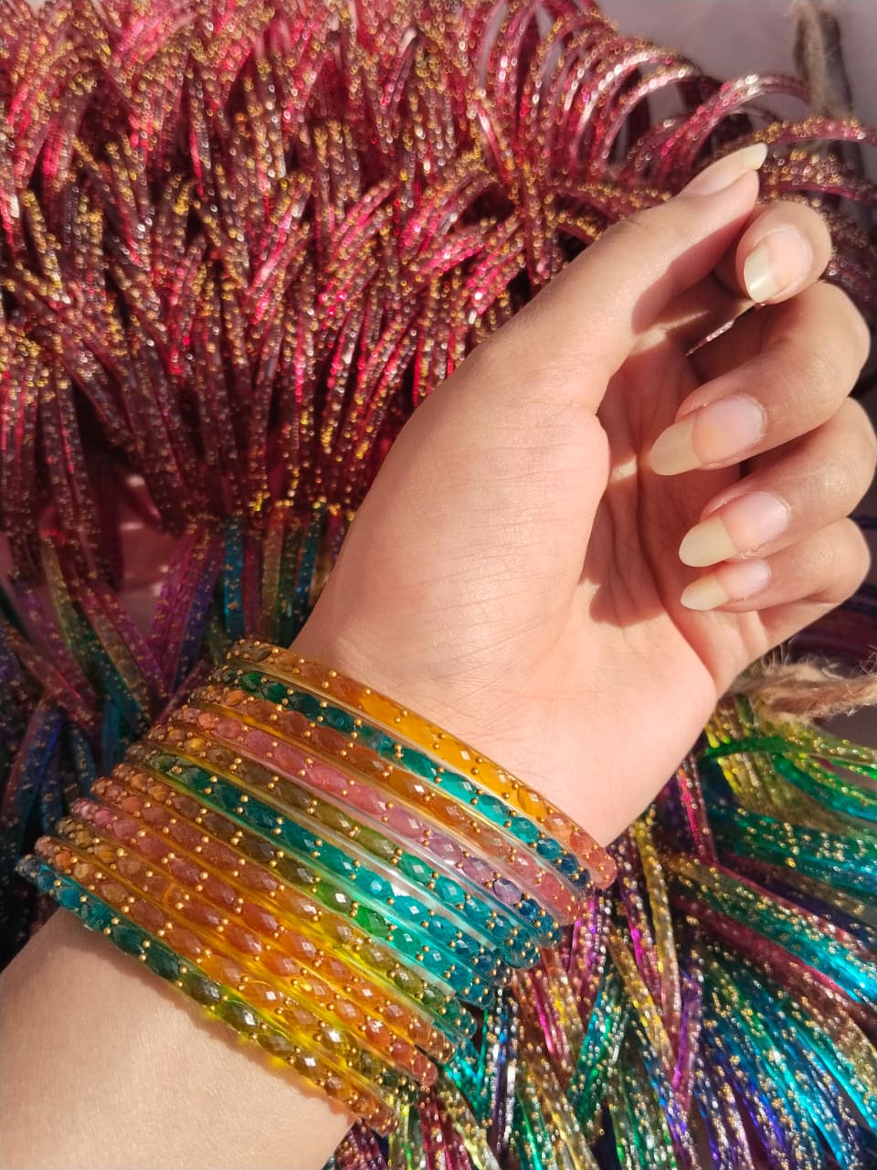 Orignal Kashmiri Indian Bangles set in Multi colors