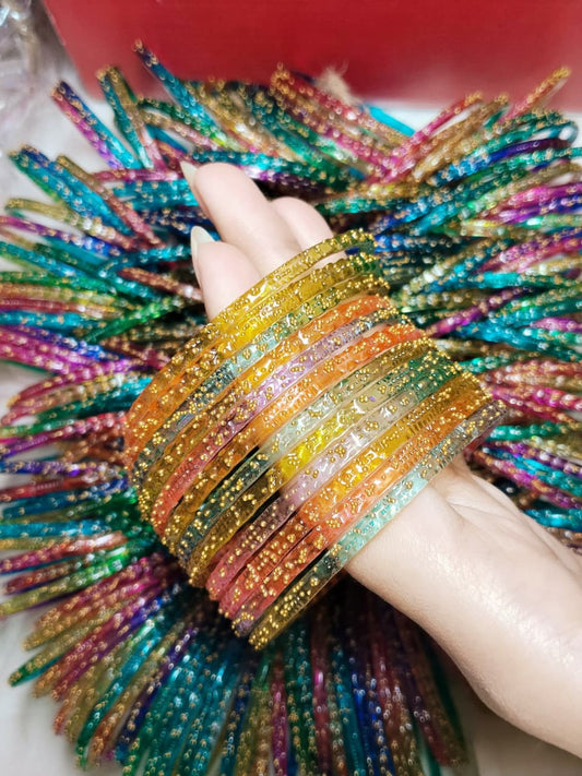 Delicate raindrops bangles that capture light with every movement