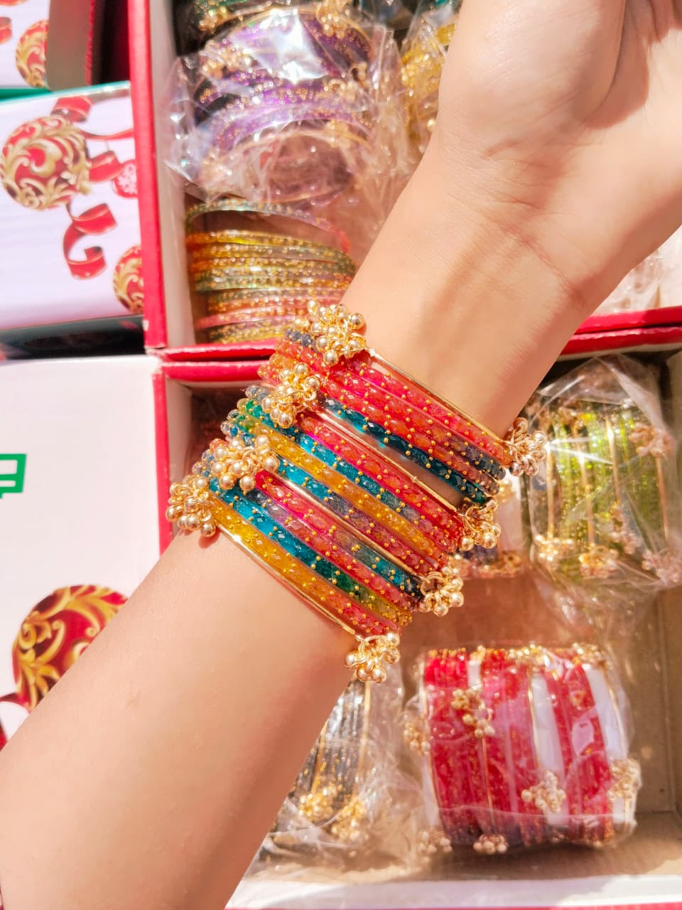 Orignal Indian Kashmiri Raindrops Bangles Available