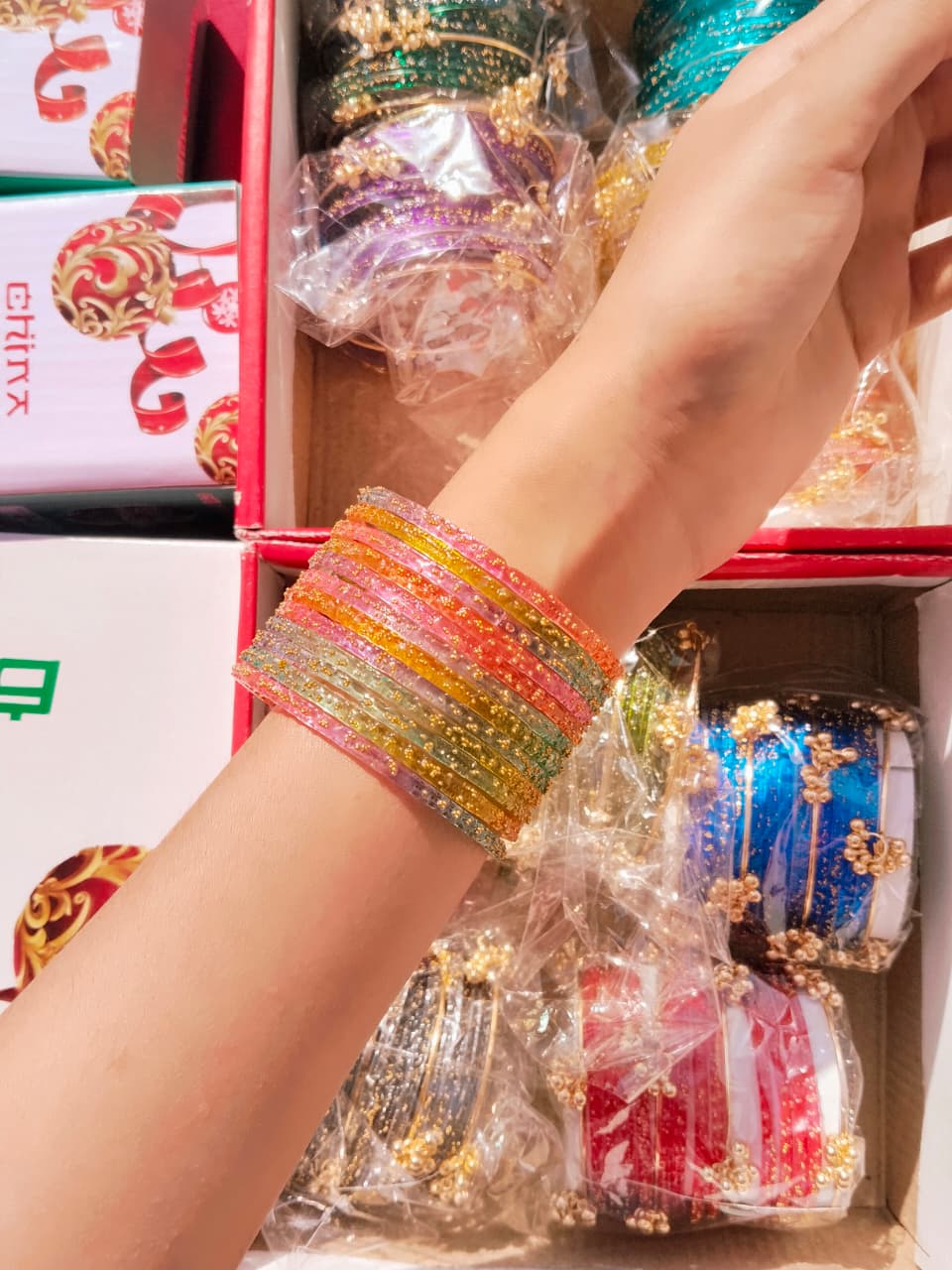 Pakistani Raindrops Bangles in Multi Colors