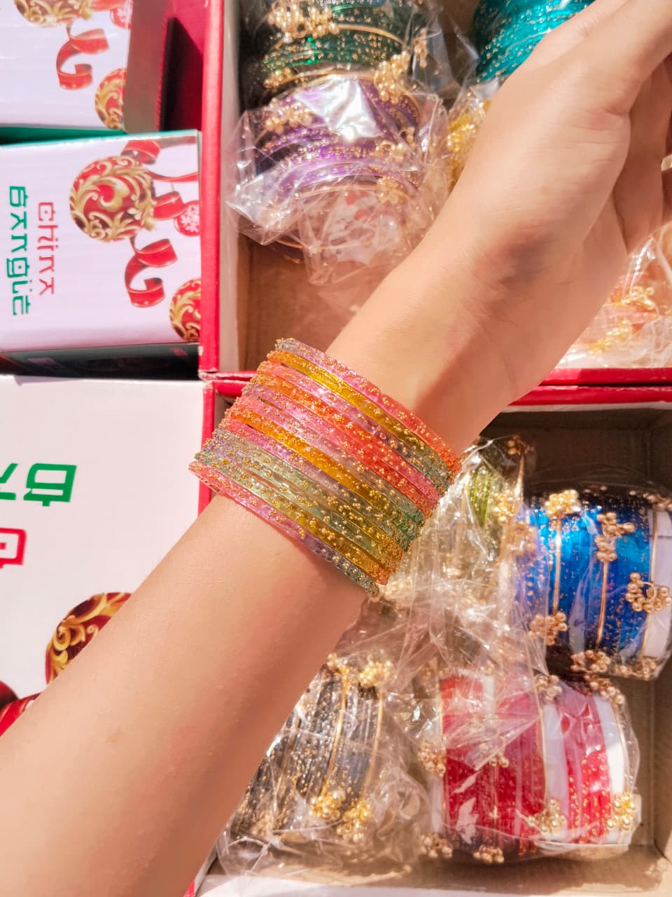 Pakistani Raindrops Bangles in Multi Colors