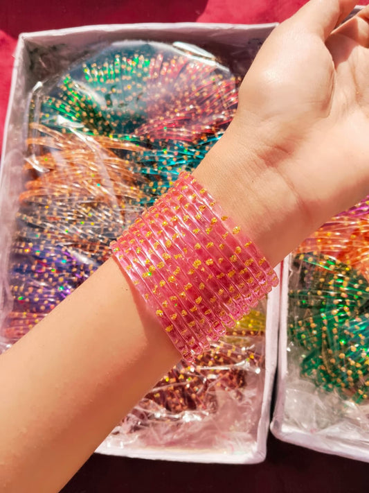 Elegant raindrops bangles crafted in five stunning colors to complement any occasion